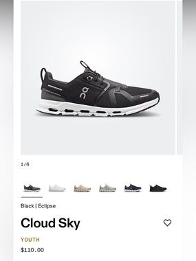 On Cloud youth tennis shoes